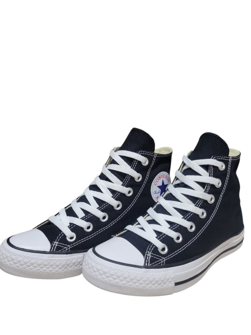 Women’s Classic Converse High Top Sneakers Black & White (Sz 7W)